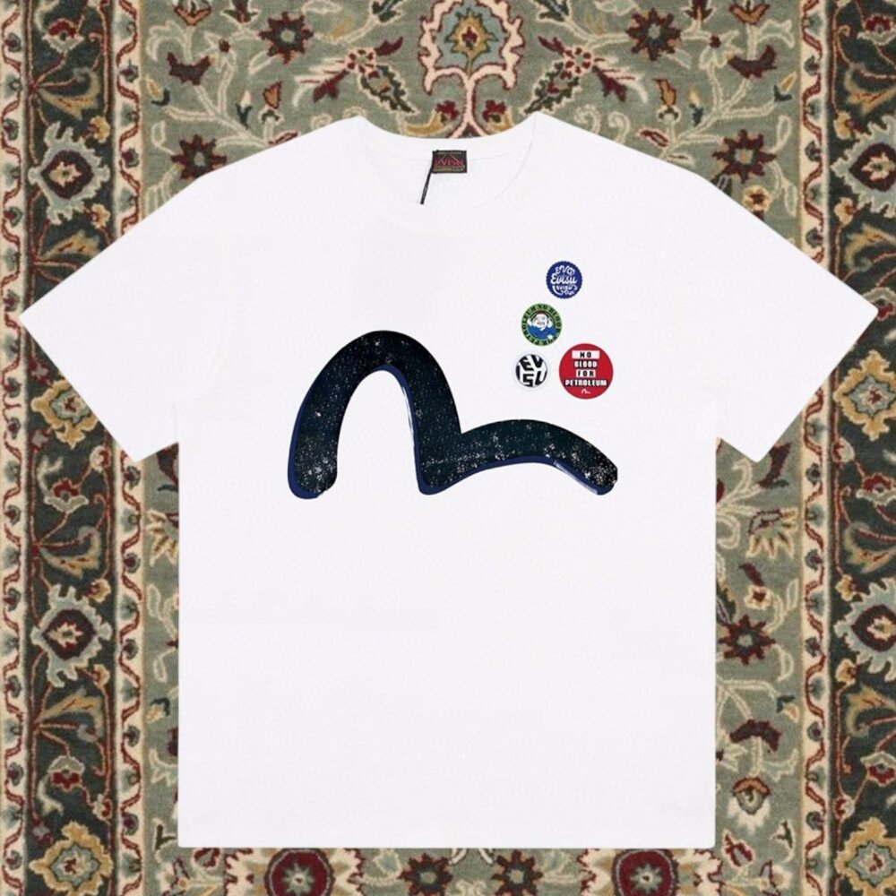 Evisu Men's White Short Sleeve